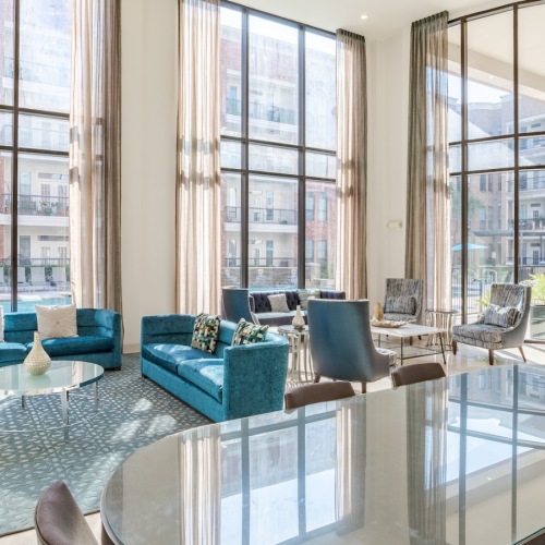 clubroom lounge with many windows